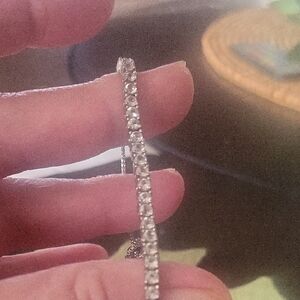 Beautiful White Topaz Slider Bracelet